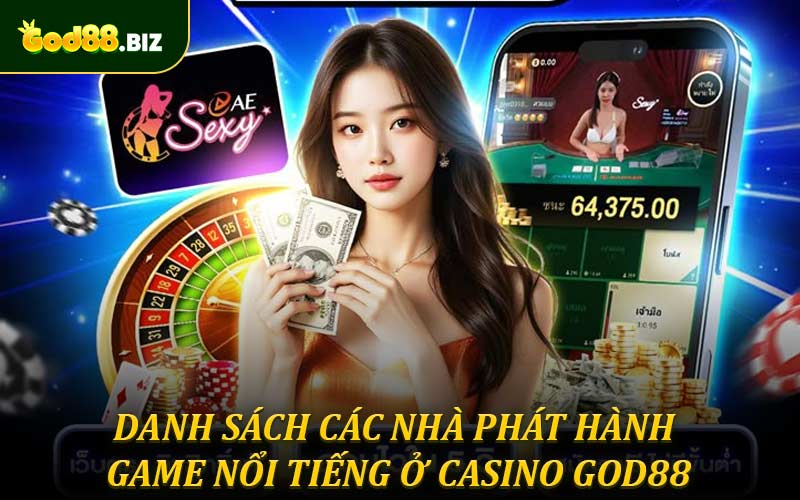 Danh sách các nhà phát hành game nổi tiếng ở casino God88